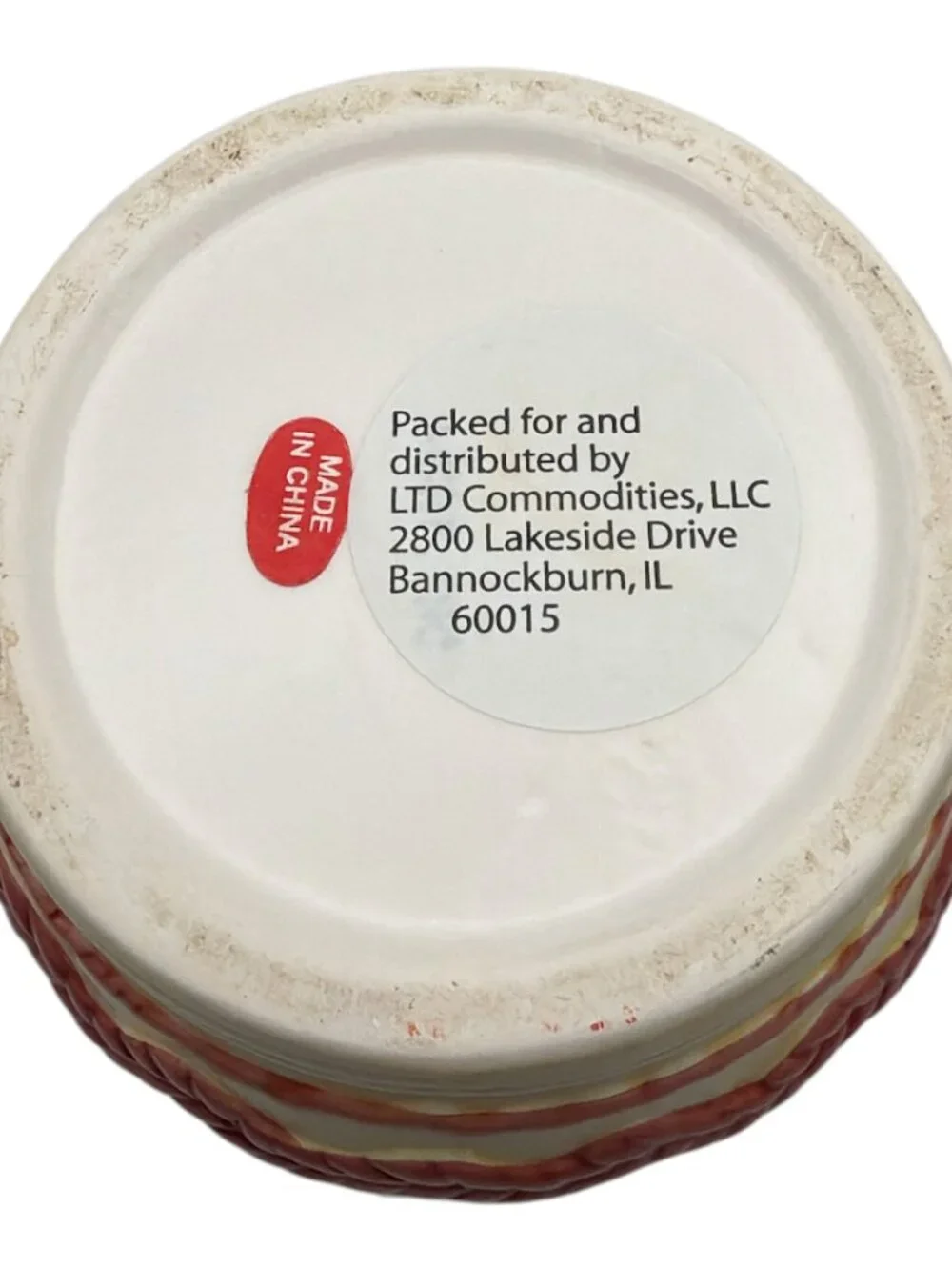 Cottage Core Fruit Ceramic Canister With Metal Hinged Locking Lid EUC
